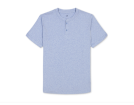 Gap Men&#39;s Heathered Henley Shirt Short Sleeve Size Medium NWT - $12.82
