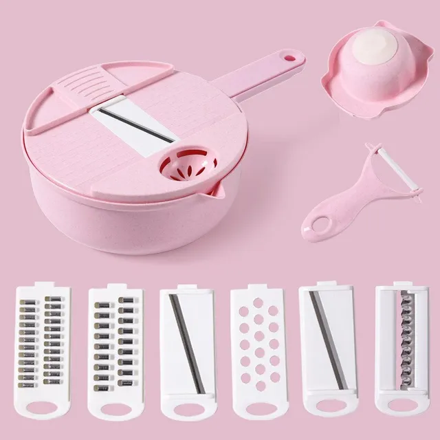 1Pc Pink Manually Cut Shred Grater Salad Vegetable Chopper - $24.49