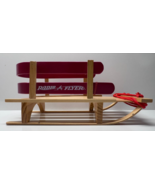 Vintage Radio Flyer Wooden Sled Decoration Teleflora Gift Craft - $33.69 CAD