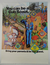 1983 Vintage Cub Scouts Poster &quot;You can be a Scout&quot;  Full Color  22&quot; x 17&quot; - £10.57 GBP
