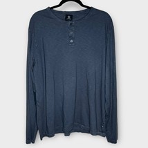 AETHER Apparel Charcoal Long Sleeve Pima Cotton Emery Henley Shirt XXL (... - £26.99 GBP