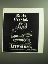 1970 Georg Jensen Boda Crystal Ad - Boda Crystal. Art you use - $18.49