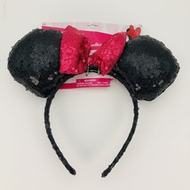 Disney Minnie Mouse Sequined Headband Ears with Pink Bow - £7.83 GBP