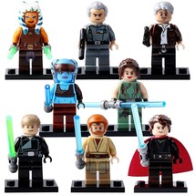 8pcs/set Star Wars Anakin Luke Skywalker Obi-Wan Ahsoka Aayla Secura Minifigures - £13.58 GBP