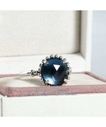 925 Sterling Silver Midnight Star with Midnight Blue Crystal Ring Woman ... - £15.78 GBP