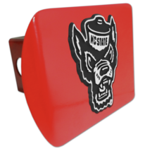 north carolina state wolfie red metal trailer hitch cover usa made - £63.94 GBP