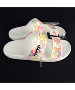 Crocs Men&#39;s 7 and Women&#39;s 9 Classic Crocs Tie Dye Sandals Slides White/ ... - £25.06 GBP