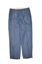 Brioni Roma Dress Pants Mens 50 34x30 Blue Pleated Cotton Trousers Made ... - £56.62 GBP