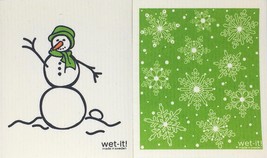 Wet-It! Swedish Treasures Dishcloth &amp; Cleaning Cloth - Set of 2- Winter Series 6 - £11.95 GBP