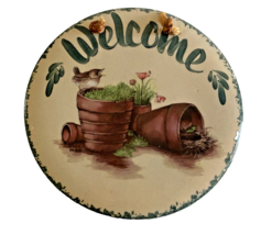 Plaque Pottery Welcome Sign Yesteryears Marshall Texas TX 8&quot; Diameter Round - £14.16 GBP