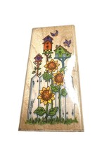 Stampendous Birds Sunflowers Birdhouse Fence #N048 Wood Mount Rubber Stamp 1996 - £2.74 GBP