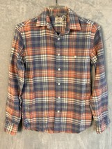 Faherty Shirt Mens Button Up long sleeve organic cotton plaid flannel size XS - £22.32 GBP