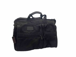 Tumi Expandable Briefcase Messenger Travel Pilot Laptop Bag Nylon Black Carry On - $33.76