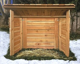 38 1/2&quot; Red Cedar Wood Nativity Shelter Weather Guard Christmas Outdoor Stable! - £205.88 GBP