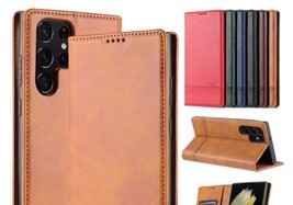 For Samsung S23 Ultra/S23+/S23 Shockproof Magnetic Leather Wallet Flip back Case - £41.14 GBP