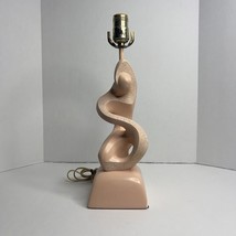 Rusty Rose Weinberg Sculptural Faip Lamp! Abstract Mid Century Modern Pink - $280.15