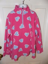 Good Kids By Life Is Good Half Zip Sweater Fleece Pullover Pink Hearts S... - $17.52