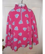 Good Kids By Life Is Good Half Zip Sweater Fleece Pullover Pink Hearts S... - $22.80