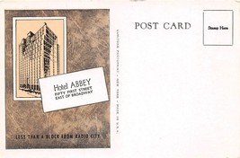 New York Ny Hotel Abbey 51ST St C E Mounteer Noted Postcard c1910s - £4.35 GBP