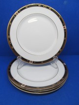 Lenox Regency Black Set Of 4 Vintage 8&quot; Salad Plates EUC - £46.15 GBP