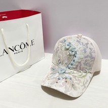  Appliqu Pearl Lace Flower Women&#39;s Hat Bronzing Camouflage Mesh Baseball Cap Sum - £12.21 GBP