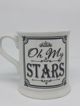 Cracker Barrel White Chantilly &quot;Oh My STARS&quot; Ceramic Cup Mug 14 oz - £7.40 GBP
