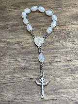 Black Beaded Inri Silver Tone Rosary Catholic Religious Cross Crucifix K... - $9.89