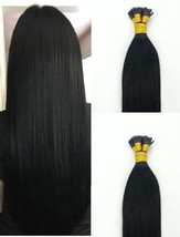 18&quot;,22&quot; 100grs, 125s, I Tip (Stick Tip) Fusion Remy Human Hair Extensions #1 - £87.04 GBP+