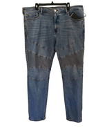 $219 True Religion Men's Blue Moto Stitch Skinny Denim Jeans Pants Size 32 - £93.15 GBP