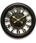 Royal Dark Iron Chevalier Emblem Wall Clock, 16&quot; European Style Black Brown - €20,27 EUR