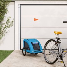 vidaXL Pet Bike Trailer Blue Oxford Fabric, Iron, PVC Small Durable - €178,68 EUR