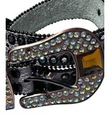 Y2K Genuine Leather Bling Jeweled Pink w/Multi Color Crystals Belt w/Buc... - $119.98 CAD