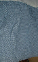 The Land Of Nod Blue &amp; White Gingham Ruffled Cribskirt Crib Skirt Dust R... - £10.19 GBP