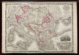 Johnsons Austria Turkey in Europe 1864 Ward Illustrated Atlas - £109.59 GBP
