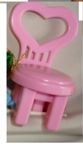 Barbie family little sister Kelly doll dsplay pink chair Heart furniture... - $9.99