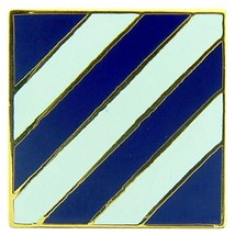U.S. Army 3rd Infantry Division Pin Gold Plated 1&quot; - £7.10 GBP