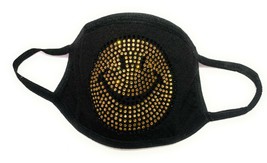 Rhinestone Smiley Smile Face Mask Cover Cotton Reusable Washable - £21.84 GBP