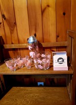 Pink Elephant Cocktail Shaker With Ice Bucket, 6 Shot Glasses and Drink ... - $425.00