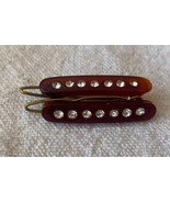 ⭕⭕VTG, 2 x hair clip, 70s/80s, length 4cm, brown with glitter - $9.90