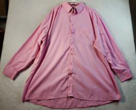 Henri Richard Dress Shirt Mens Size 19.5 Pink Long Sleeve Collared Butto... - $20.17