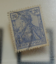 GERMANY REICH 1900 20 Pf  Michel Reichspost German Antique Stamp 57 - £17.57 GBP