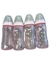 NUK Smooth Flow Anti Colic Baby Bottle, 10 oz, 4 Pack, Pink Bunnies ~No Box - $18.69