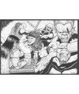 Original RPG Art by &quot;Phred&quot; Rawles; Orcs going Crazy in Medevil Cantina Bar - $108.30 CAD