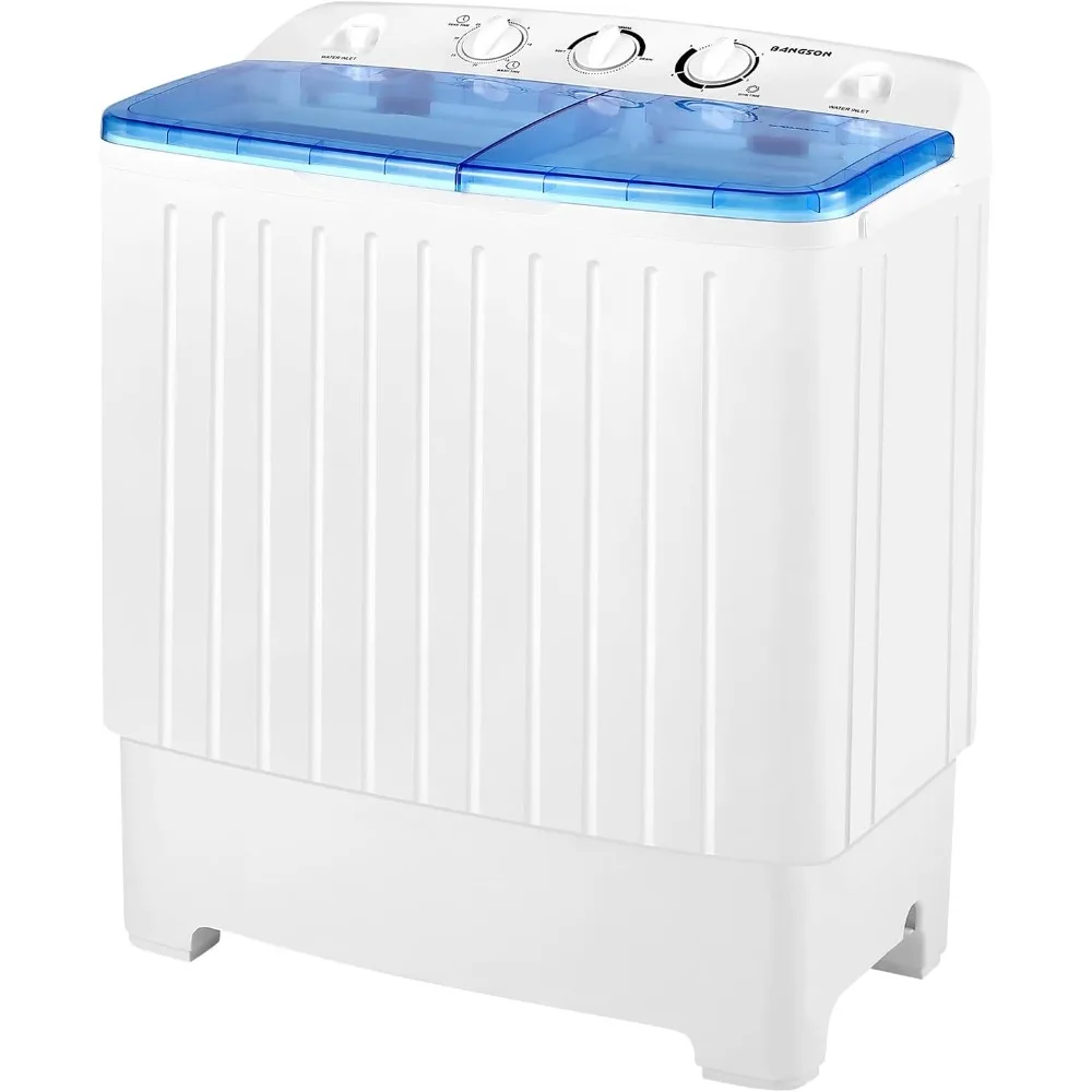 Portable Washing Machine, Mini Twin Tub Washer and Dryer Combo with 17.6... - $175.55