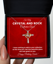 Crystal And Rock Collector Aunt Necklace Birthday Gifts - Cross Pendant  - £39.92 GBP