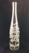 Vintage etched olive oil bottle 13&quot; - £15.78 GBP