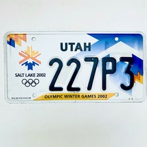 2002 United States Utah Olympic Winter Games Passenger License Plate 227P3 - $25.73