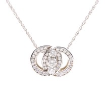 1 ctw Diamond Marriage Symbol 14K Gold Pendant Necklace - $2,800.00