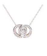 1 ctw Diamond Marriage Symbol 14K Gold Pendant Necklace - £2,202.56 GBP
