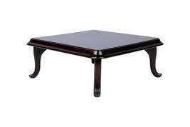 Beautiful Dark Brown Gloss Square Chinese Wooden Legged Platform Stand 7&quot;x7&quot; - £42.80 GBP
